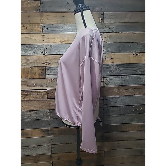 Spyder Active Top Womens Large Dusty Rose Long Sleeve Reflective Waist Bungee - Picture 2 of 9